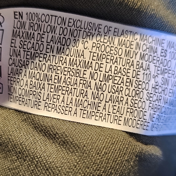 Olive GreenCargo Pants Ankle Ties Elastic Waist Cargo Wide Leg Baggy - Picture 4 of 4